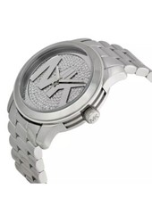 MICHAEL KORS MK5544 Silver Dial Crystal Pave Stainless-Steel Unisex Quartz Watch