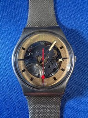 Vintage 1988 Swatch Watch GX102 “Golden Sphere” Original Extremely Rare, Nice!