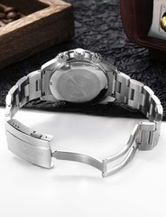 TACTICAL FROG 41mm Panda Chronograph Solar Quartz Watch 200M Waterproof
