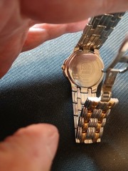 ESQ Swiss Quartz Two-Tone Stainless Steel Bracelet Watch Silver Dial Date E5006