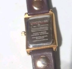 Wanderlust by La Mer Collections White Dial Gold Tone Case Brown Wrap Band Watch