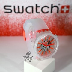 Swatch Swiss Made Big Bold Orangeinjelly 47mm SO27E102 Semi Transparent Orange