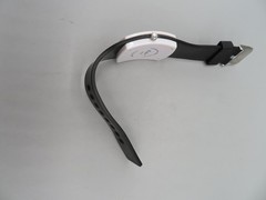 Curfew Quartz Watch Multicolor Numbers, White Bezel, Black Band, New Battery