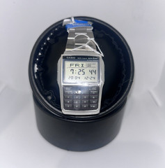 Casio Databank Digital Quartz Watch Data Bank Auto Light Steel Bracelet 35mm