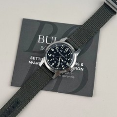 New Bulova 96A259 VWI Special Edition Hack 38mm Automatic Black Dial Men’s Watch