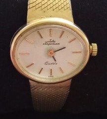 Vintage Jules Jurgensen Ladies Watch R3572 Oval Gold Tone Rare