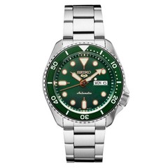 Seiko 5 Sports SRPD63 42.5mm Green Dial Rose Gold Automatic Mens Watch Steel SKX