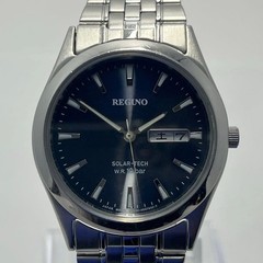 Citizen Regno Solar-Tech E101 Quartz Mens Navy Dial Watch Japan