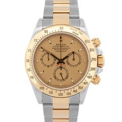 Rolex Daytona Cosmograph CHAMPAGNE 18K Yellow Gold Two-Tone Steel Watch 116523