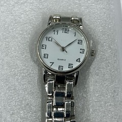 IBSO Boerni Aibisino Silver Tone Link Bracelet Watch White Dial Quartz New Box
