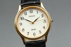 [Near MINT] SEIKO Dolce 8N41-6060 31mm White Dial Quartz Men’s Watch from JAPAN