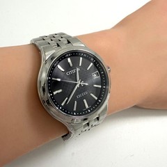 Citizen Exceed Men’s Solar Date Watch Black Dial Authentic Used