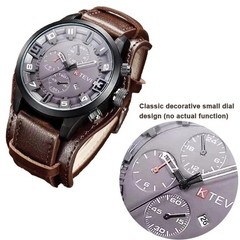 Men’s Watch Nylon/Leather Strap Waterproof Date Quartz Watch Casual Wristwatch