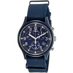 Timex Men’s Watch MK1 Quartz Chronograph Analog Blue Dial Nylon Strap TW2R67600