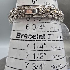 Wittnauer Watch Women 17mm MOP Dial Silver Tone Crystal Bezel Oval New Battery