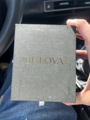 Bulova Men’s Diamond Accent Black Dial Gold-Tone Bracelet Quartz Date Watch