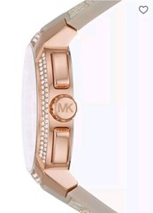 DEFECTIVE Michael Kors MK6949 Oversized Pav Rose GoldTone and Logo Sport G3D