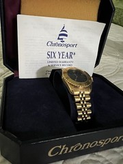 Chronosport UDT Diver Blue Dial Quartz 1000 ft 47mm w/ Box Papers Manual