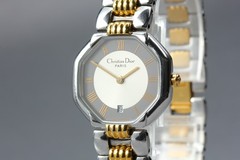 [Near MINT] Christian Dior D48-203-1 Two Tone Quartz Women’s Vintage Watch