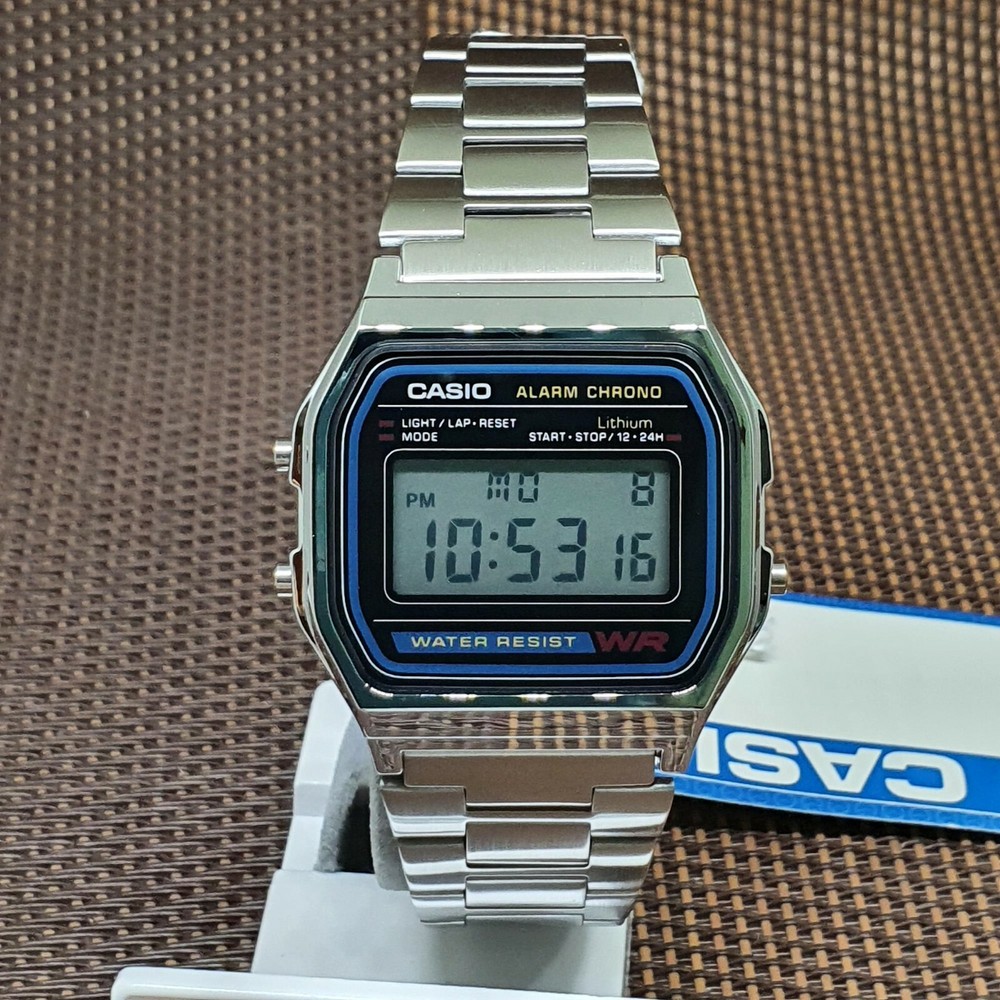 Casio A158WA-1D Vintage Series Digital Stainless Steel Quartz Unisex Watch