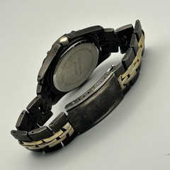 Men’s Gold and Black Stainless Steel Men’s Watch Working New Battery