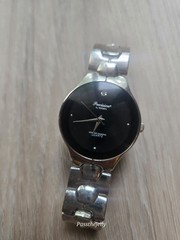 Precision by Gruen Wristwatch Silver Tone Analog Genuine Diamond Quart Men Watch