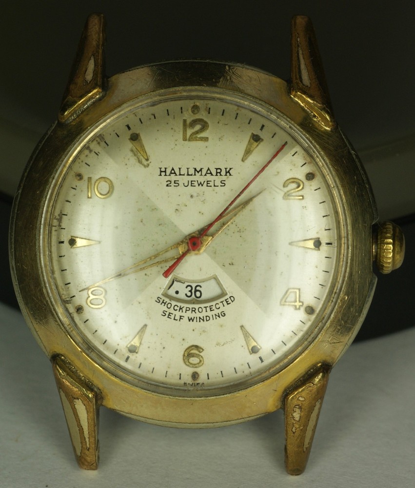 Vintage 1950’s Hallmark 10K GF Power Reserve Automatic AS 1488 Watch 35mm Repair