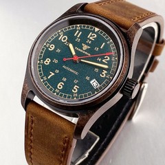 Copper Plating Tandorio 36mm Pilot Sapphire 20ATM Lume Automatic NH35 Men Watch