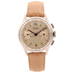 Vintage 35mm 1945 Breitling 760 Premier Chronograph Bi-Compax 17J Swiss Steel