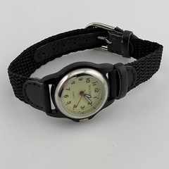 Waltham Womens Watch 26mm Case Leather Nylon Strap Quartz Three Hands Analog