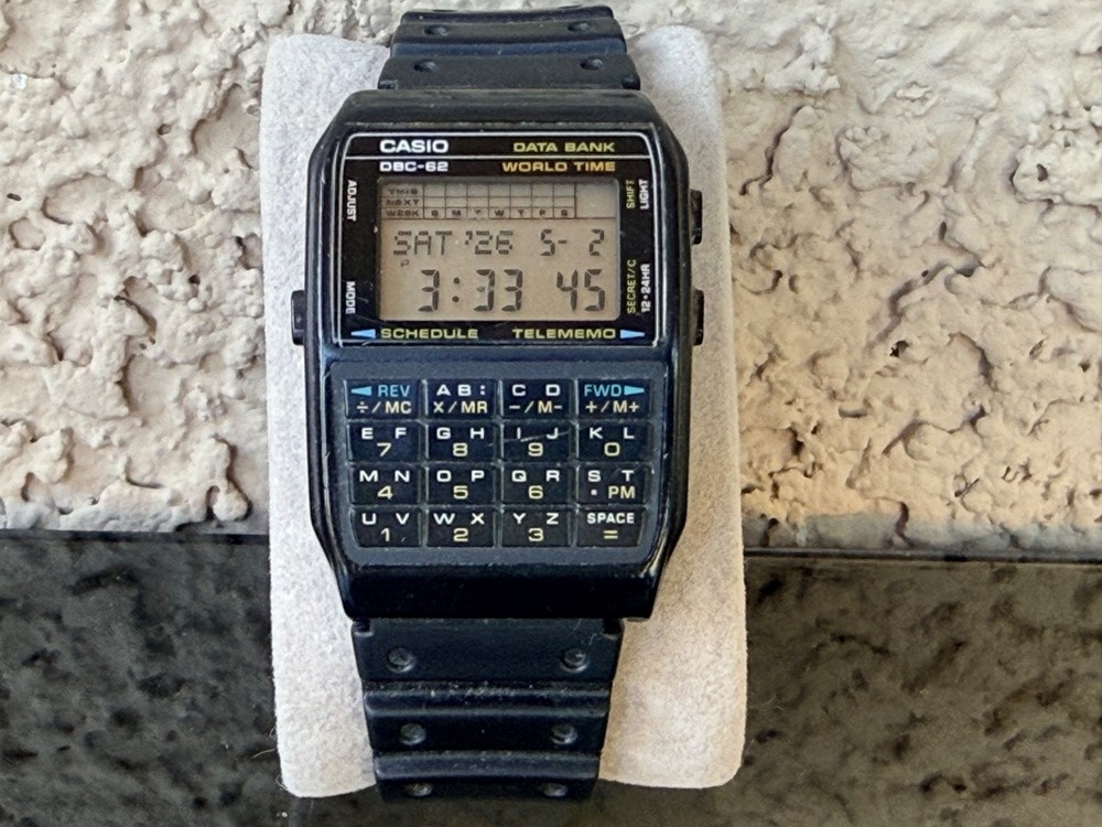 Casio Data Bank Module 676 DBC-62 Calculator Digital Vintage Watch New Battery