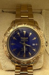 Invicta Pro Diver Men’s Automatic Diver Watch 46.5mm Gold Bracelet Blue Date