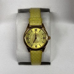 Versace Women’s VFF050013 Dafne Rose Gold Ion Plated Steel Yellow Leather Watch