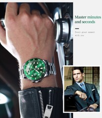 OLEVS Stainless Steel Band Waterproof Luminous Fashion Men’s Quartz Watch
