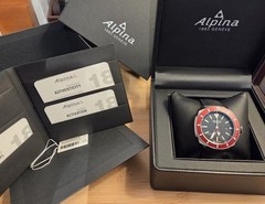 Alpina Seastrong Automatic Diver 300m black dial red bezel – excellent condition
