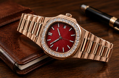 Custom Built – Ruby Red Dial Rose Gold Automatic Luxury Sport Watch