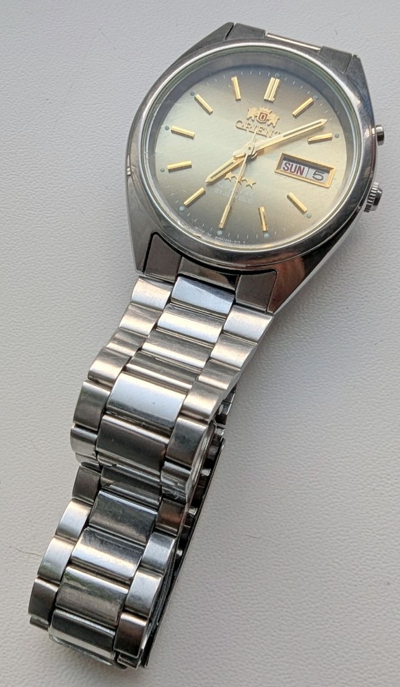 Orient 3 stars stainless steel automatic wristwatch dial Japan Cal.469WA3-81 CA