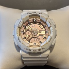 Casio Baby-G Shock Analog Digital Watch BA-110 White Pink WR 100m – Works!