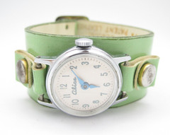 Vtg Alice Women Watch Mechanical Hand Wind Analog 23mm Indie Minimalist (H942)