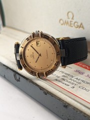 Omega Constellation Manhattan Ref 196.0360.1 18k bezel Cal 1379 Box Papers 1996