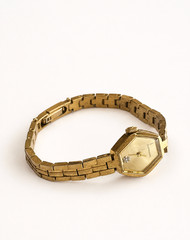 Vintage Wittnauer Ladies Watch 1960s Hexagonal Diamond Accent 17 Jewels 6V1 Runs