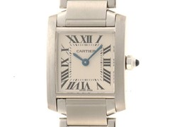 Cartier Tank Française SM W51008Q3 20.3mm Silver Dial Quartz with Box #DW1770