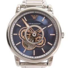 Emporio Armani Luigi Skeleton Automatic Men’s Watch 55mm Stainless Steel Blue Di