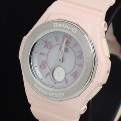 CASIO Baby-G BGA-1050 Quartz White Pink Analog-Digital Women’s Watch Used Japan
