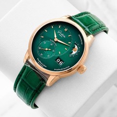 Glashutte Original 2026 PanoMaticLunar Green Dial Rose Gold 1-90-02-23-35-30 NEW