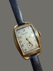 Vintage Bulova Art Deco Style Women’s Gold Tone Manual Wind Wristwatch