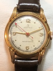 Vintage Swiss Alpha Schwarz-Etienne Mechanical Watch Gold Plated Needs Service