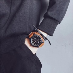Men’s Watch Nylon/Leather Strap Waterproof Date Quartz Watch Casual Wristwatch