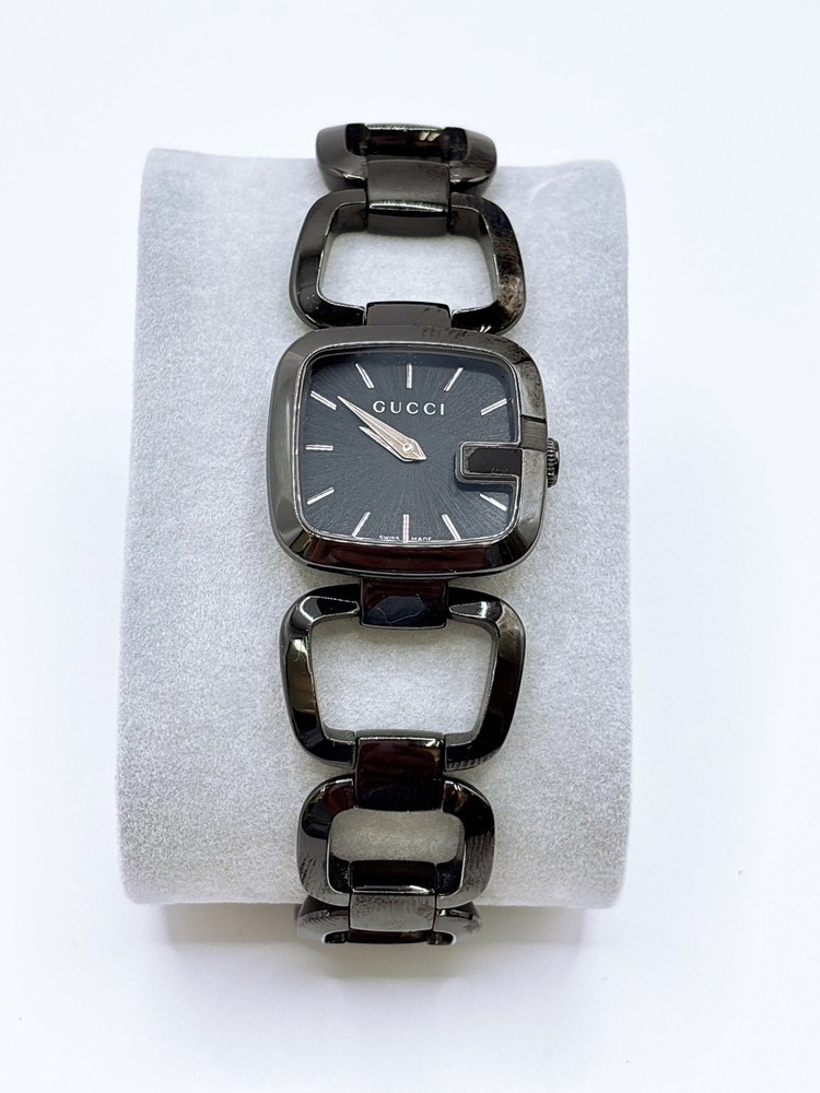 GUCCI 125.5 G Collection Women’s Quartz Watch Black Dial Stainless Steel