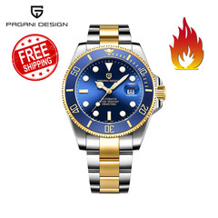 PAGANI DESIGN PD-1639 Automatic Men’s Dive Watch Ceramic Bezel 100M Blue